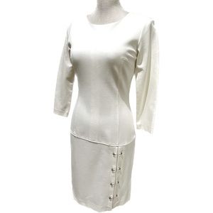 Antonio Melani Taran Dress Tailor Fit Sz 0 Unique Silver Hardware Accent